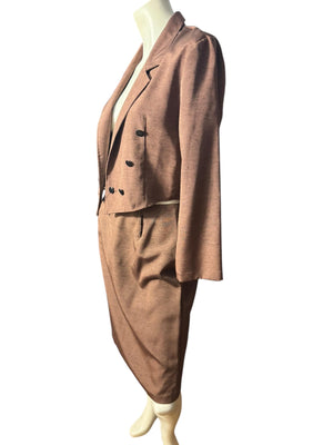 Vintage 80's suit jacket w/ skirt M Cristina