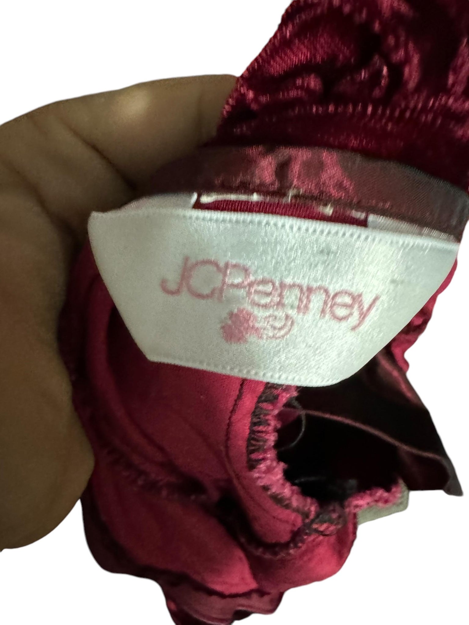 Vintage 70's maroon velvet prom dress JCPenney L