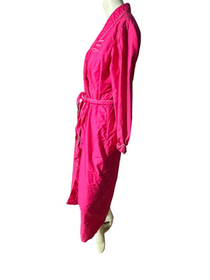 Vintage 70's hot pink robe M david brown