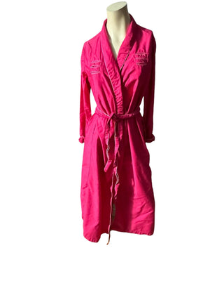 Vintage 70's hot pink robe M david brown