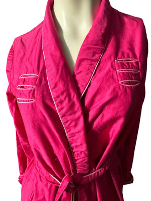 Vintage 70's hot pink robe M david brown