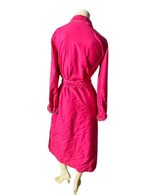 Vintage 70's hot pink robe M david brown