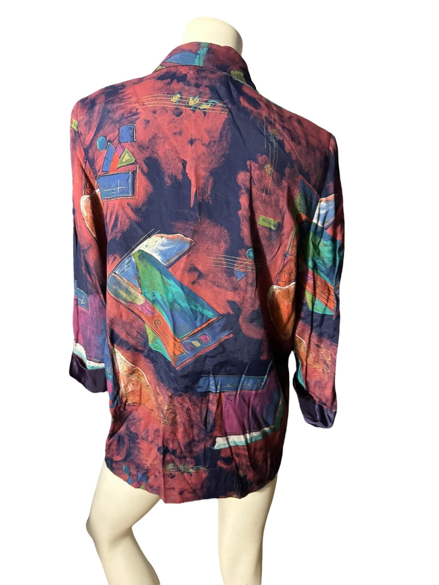 Vintage 80's rayon women's blazer M Kensington Square