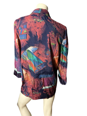 Vintage 80's rayon women's blazer M Kensington Square