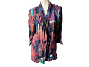 Vintage 80's rayon women's blazer M Kensington Square