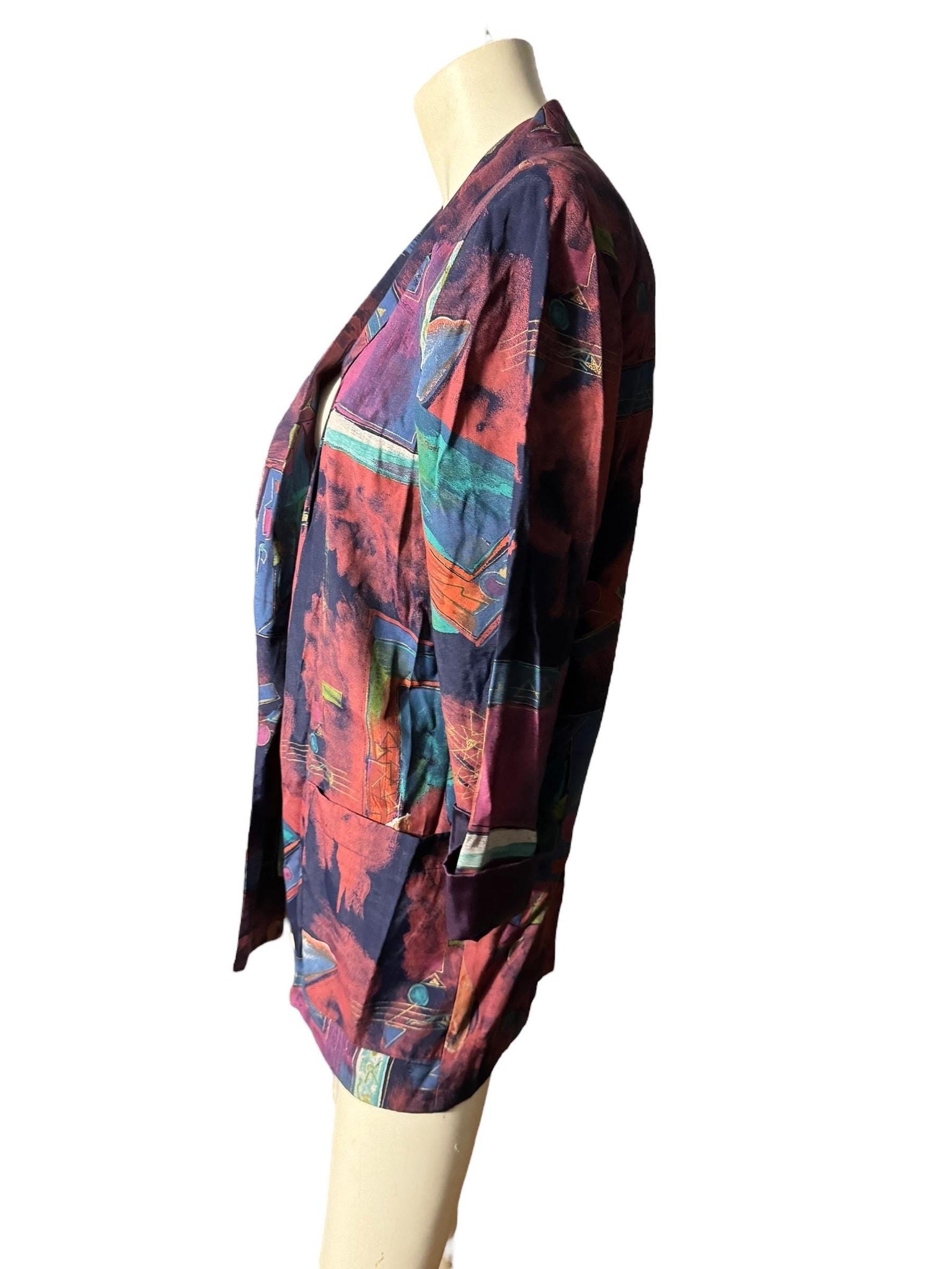 Vintage 80's rayon women's blazer M Kensington Square