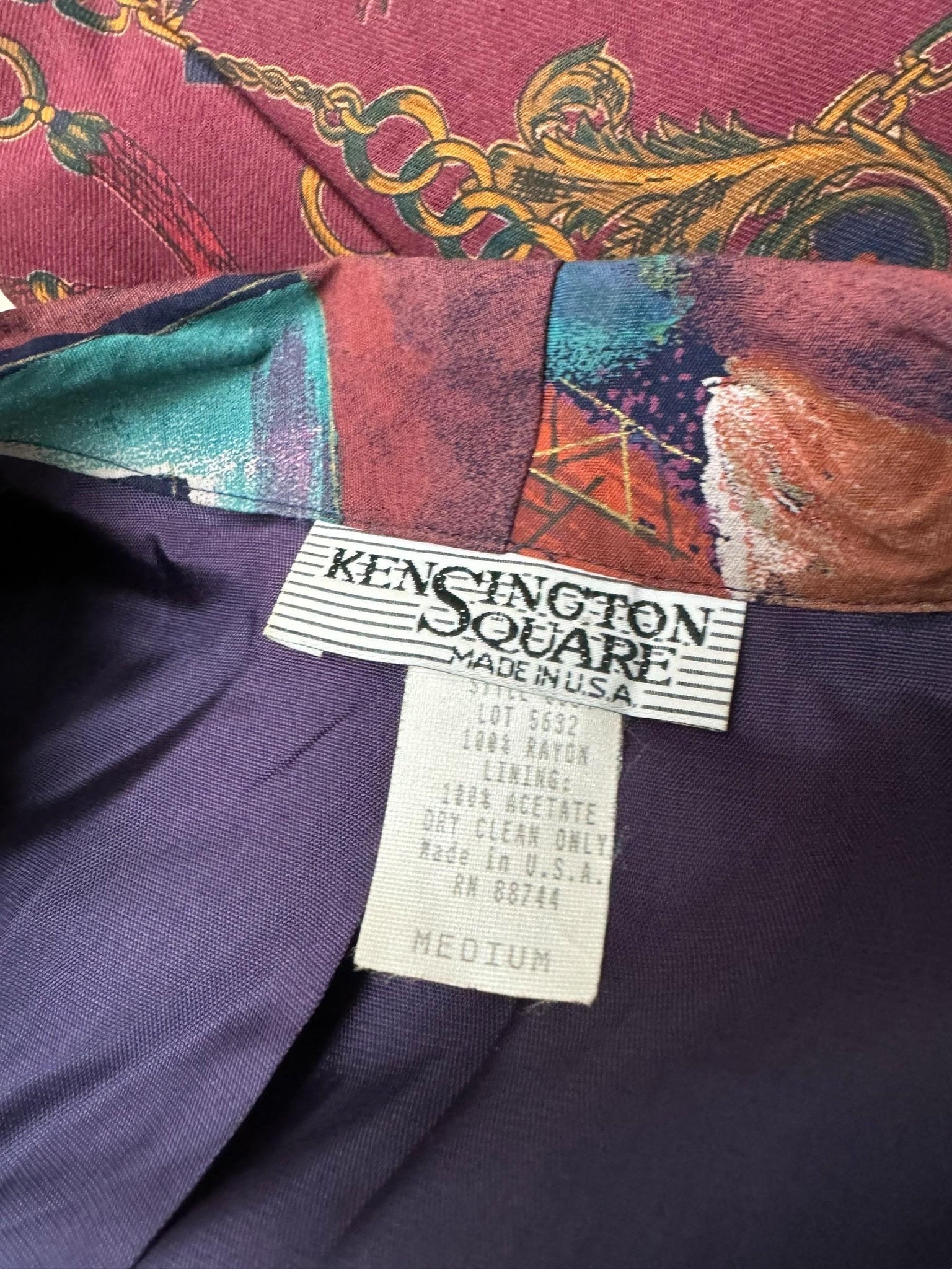 Vintage 80's rayon women's blazer M Kensington Square