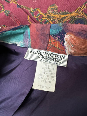 Vintage 80's rayon women's blazer M Kensington Square