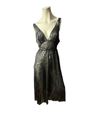 Vintage 60's sheer black nightgown 36 M Vassarette
