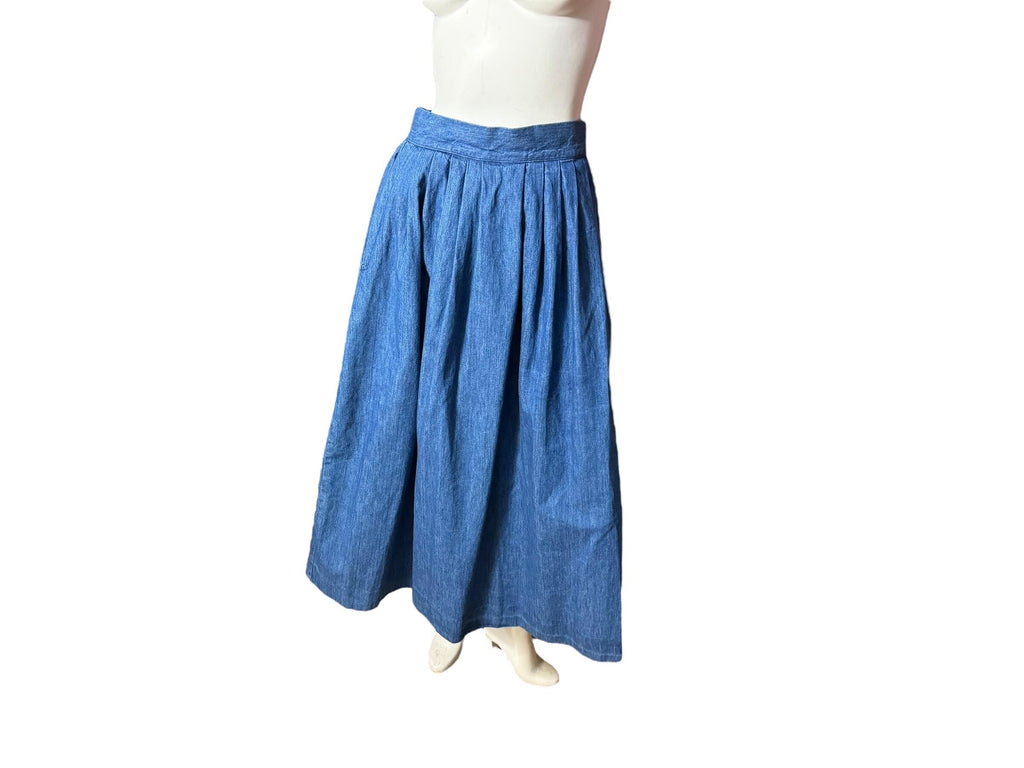 Vintage 80's high waist jean skirt 8 Liuberty by Elliot Scott