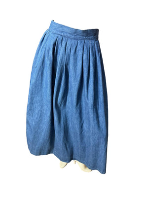 Vintage 80's high waist jean skirt 8 Liuberty by Elliot Scott