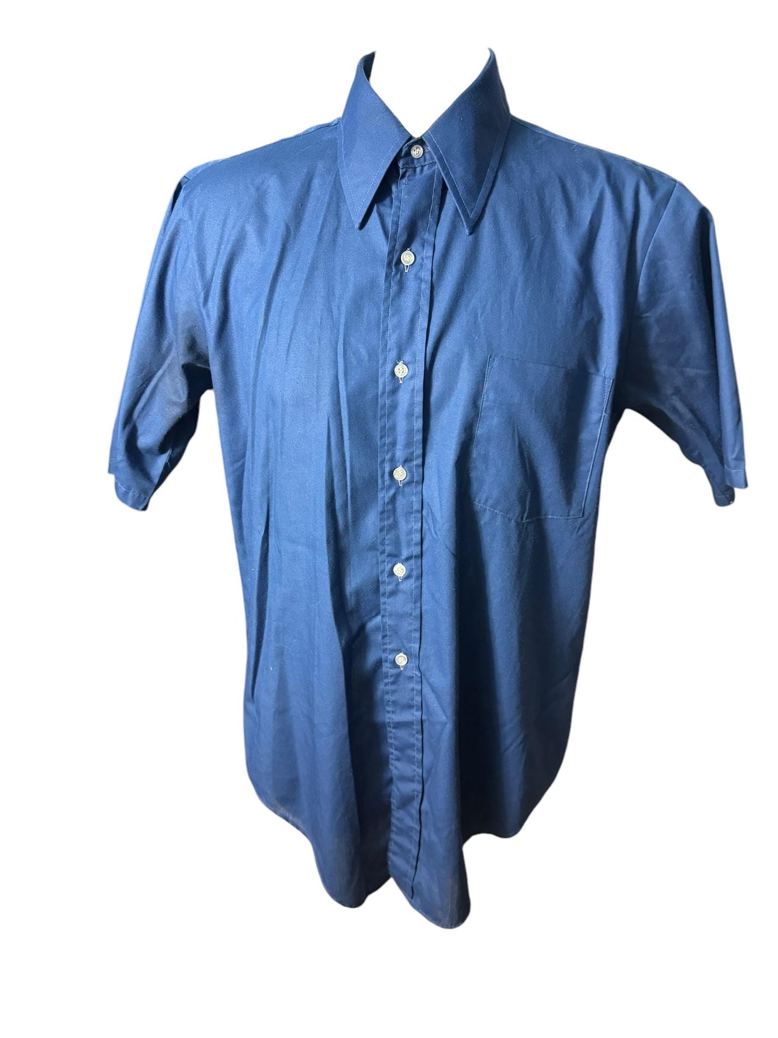 Vintage men’s 70's blue dress shirt M Kent by Arrow