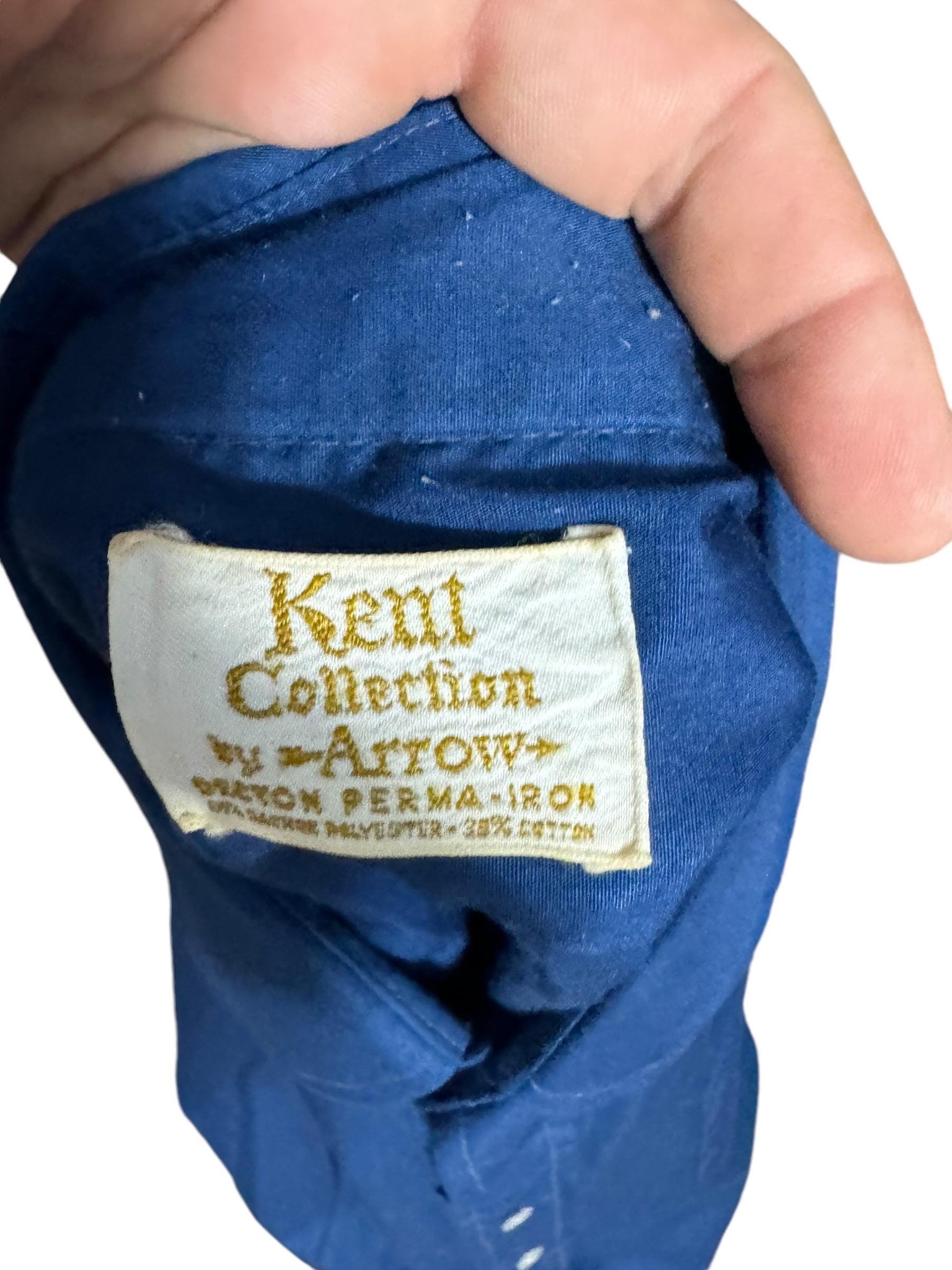 Vintage men’s 70's blue dress shirt M Kent by Arrow