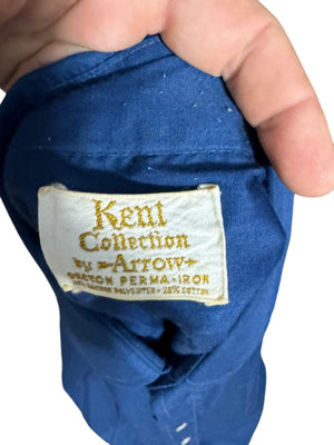 Vintage men’s 70's blue dress shirt M Kent by Arrow
