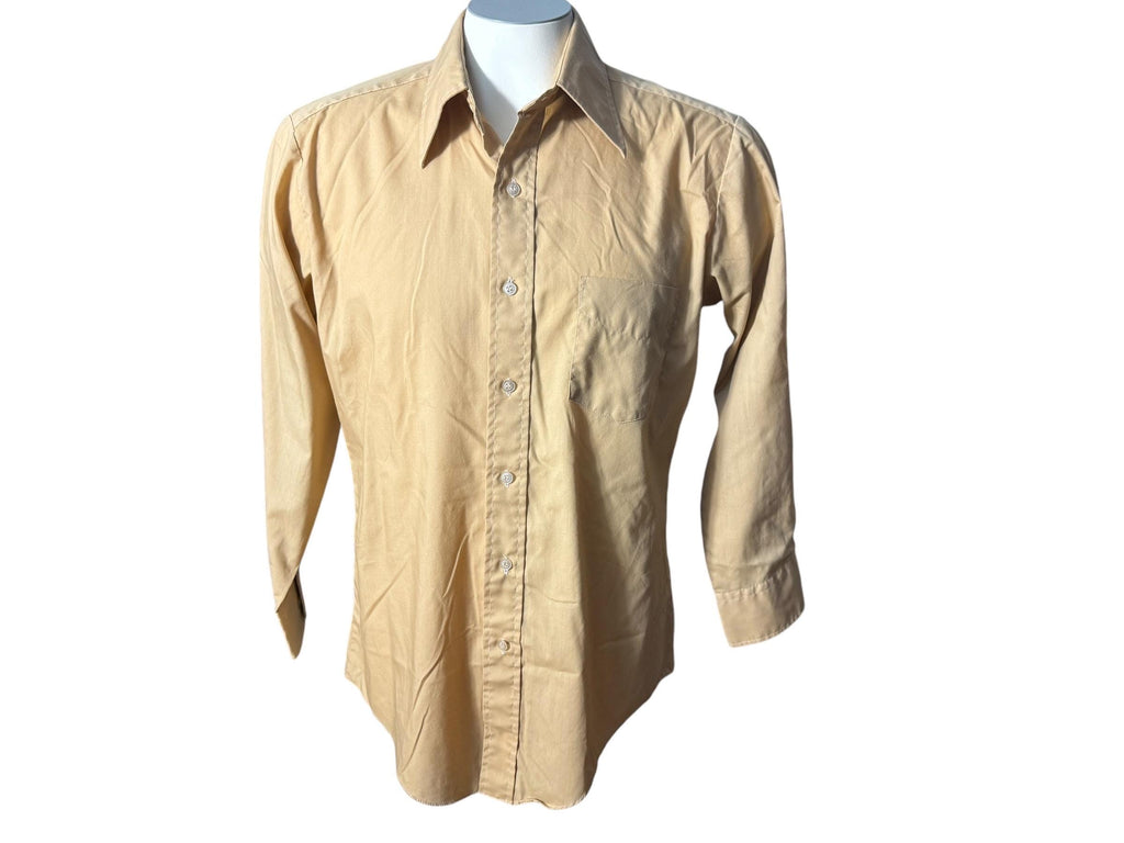 Vintage mustard men’s dress shirt 15 1/2 / 32