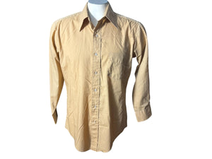 Vintage mustard men’s dress shirt 15 1/2 / 32