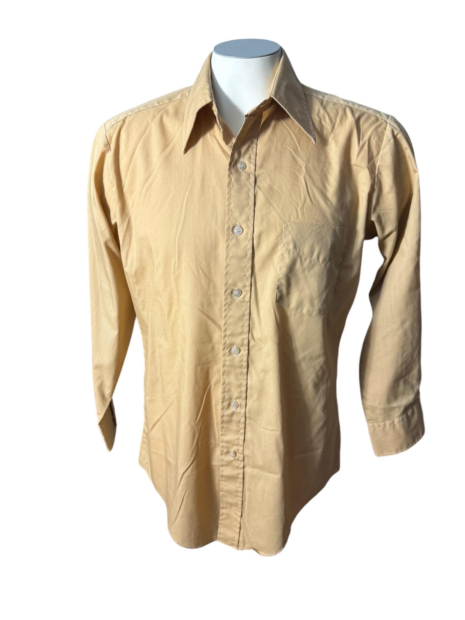 Vintage mustard men’s dress shirt 15 1/2 / 32