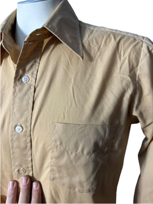 Vintage mustard men’s dress shirt 15 1/2 / 32