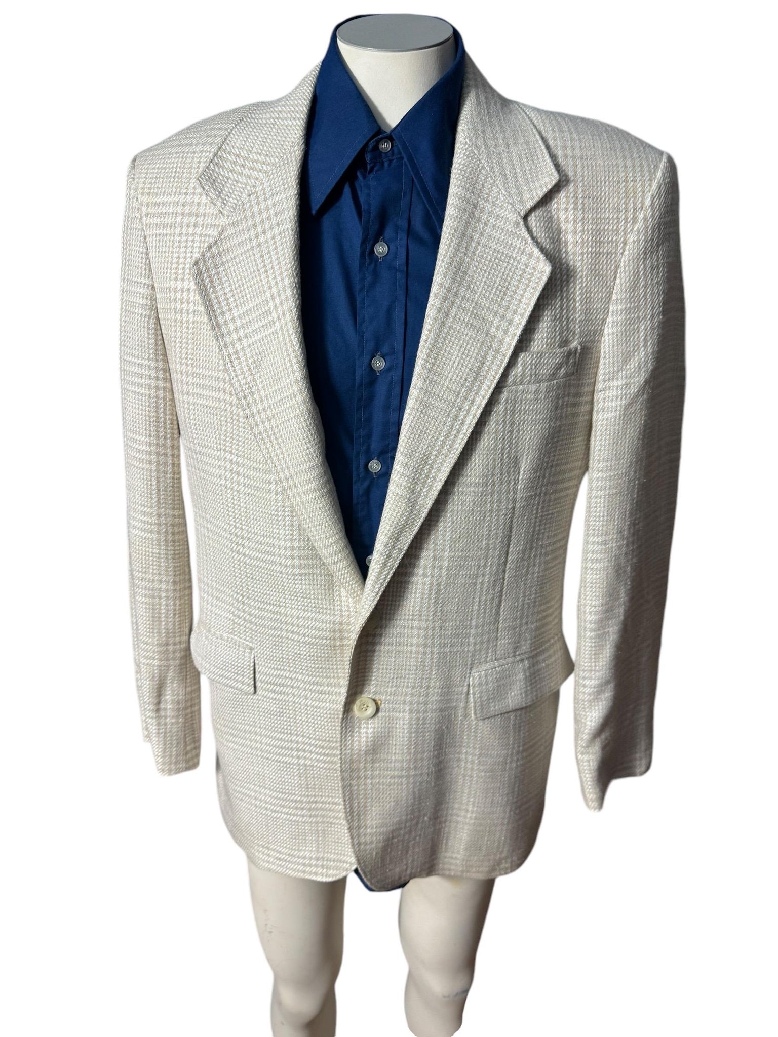 Vintage 80's Levi's tan plaid suit jacket 40 R