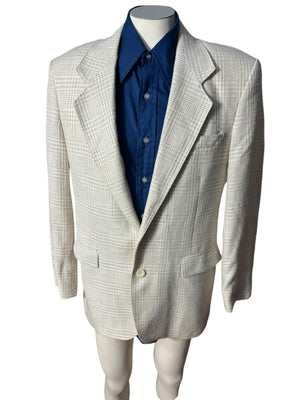 Vintage 80's Levi's tan plaid suit jacket 40 R