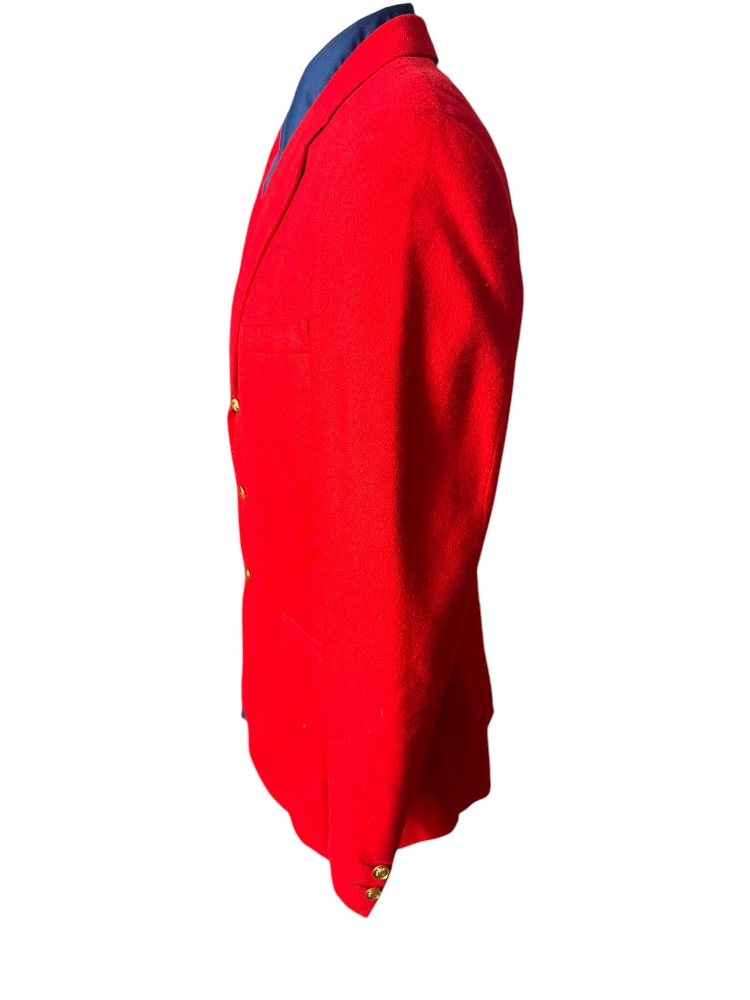 Vintage red wool men's suit jacket 42