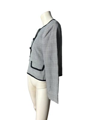 Vintage black & white plaid blazer 10