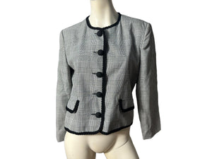 Vintage black & white plaid blazer 10
