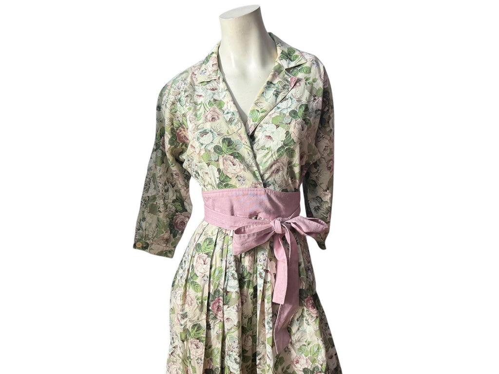 Vintage 80’s floral wrap dress 8 Joan Sparks