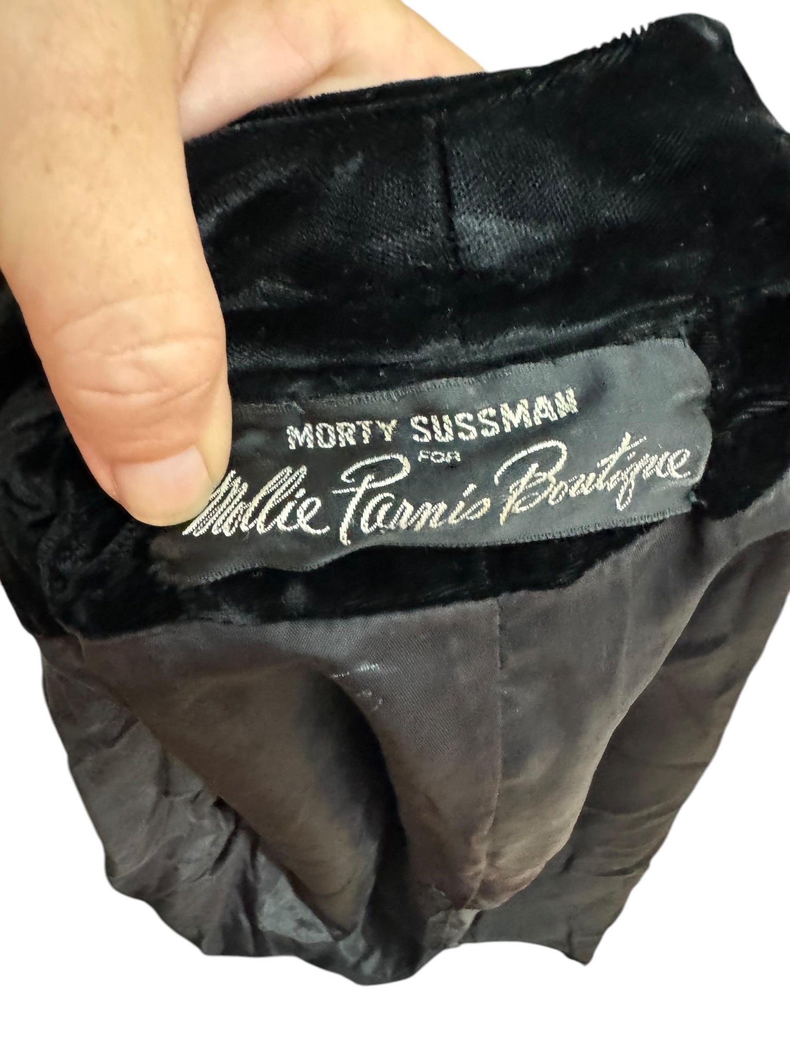 Vintage black crushed velvet jacket blazer 14 M L