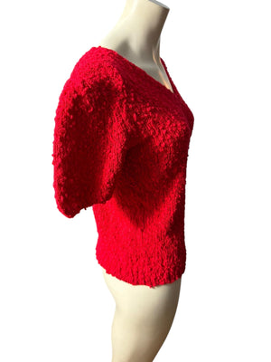 Vintage 80’s red sweater L Crystal