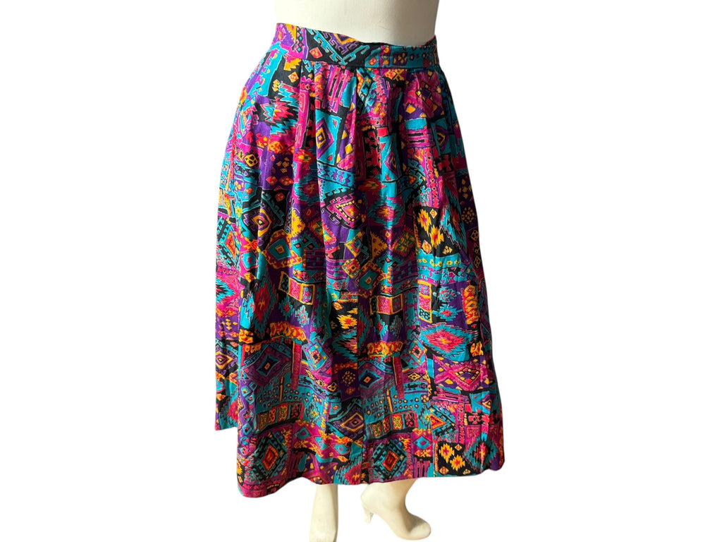 Vintage 80’s Aztec print skirt L