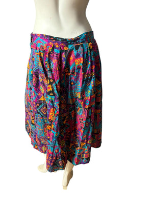 Vintage 80’s Aztec print skirt L