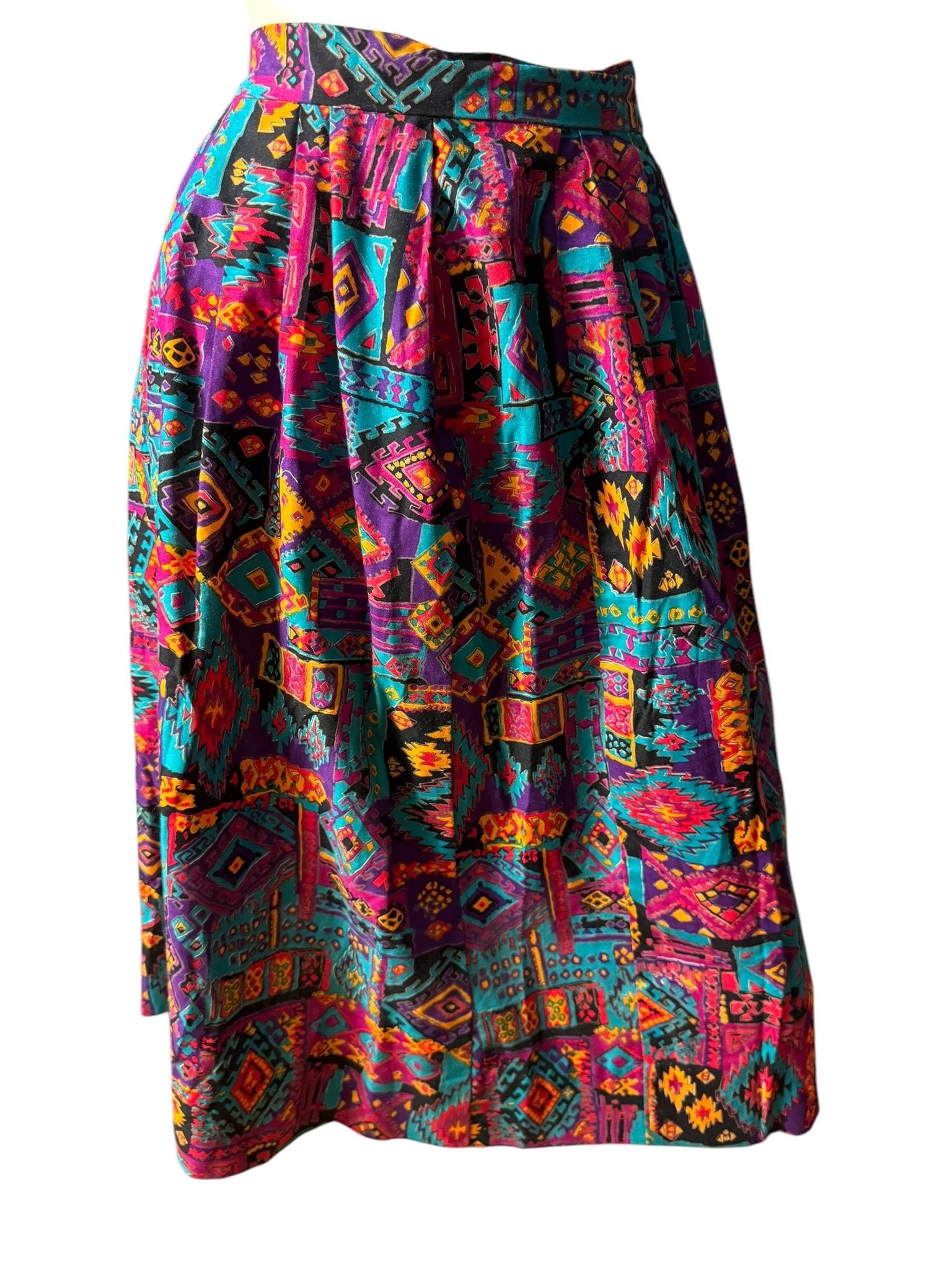 Vintage 80’s Aztec print skirt L