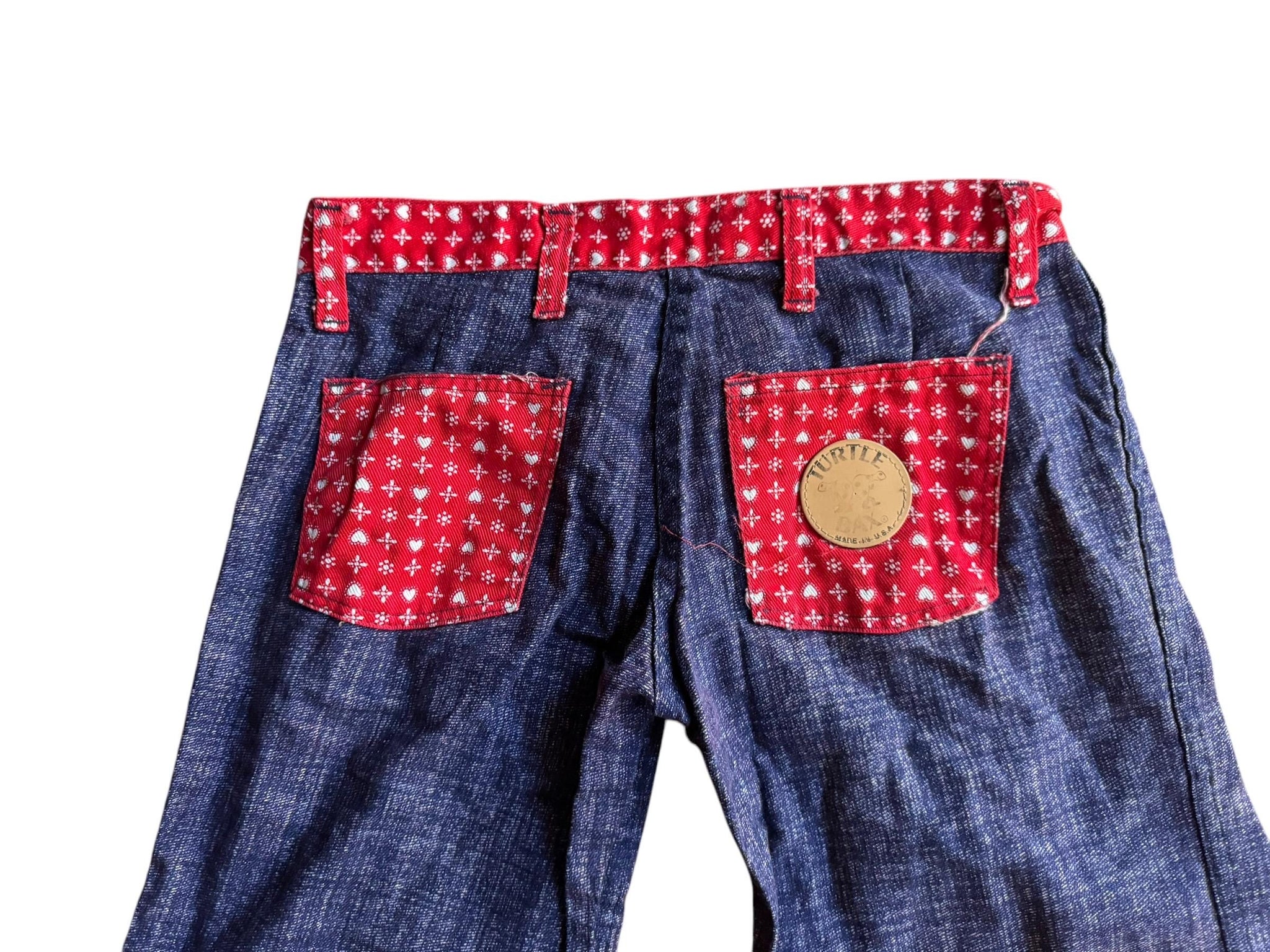 Vintage 70's hiphugger bell bottoms Turtle Bax 29"