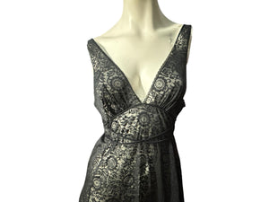 Vintage 60's sheer black nightgown 36 M Vassarette