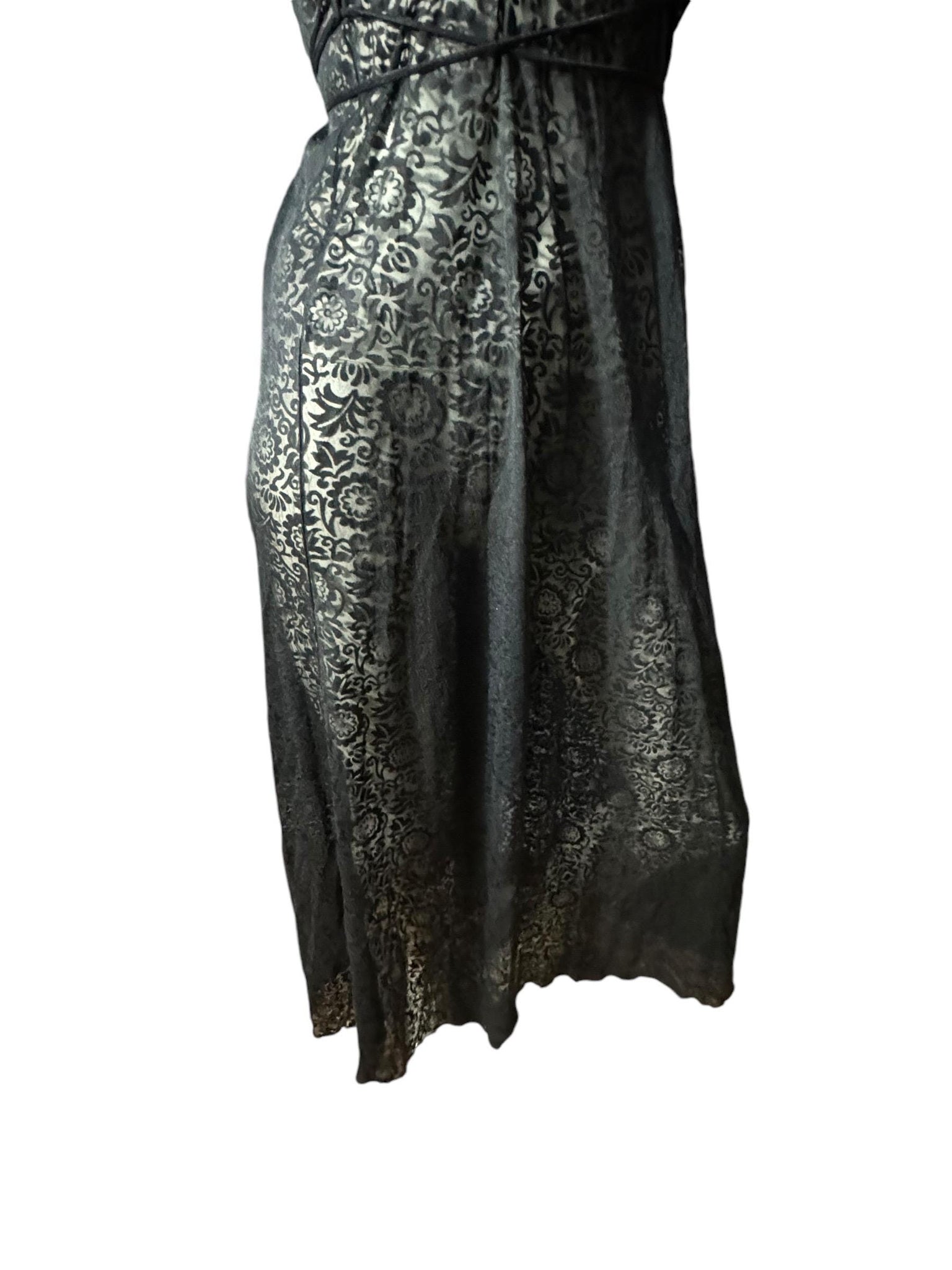 Vintage 60's sheer black nightgown 36 M Vassarette