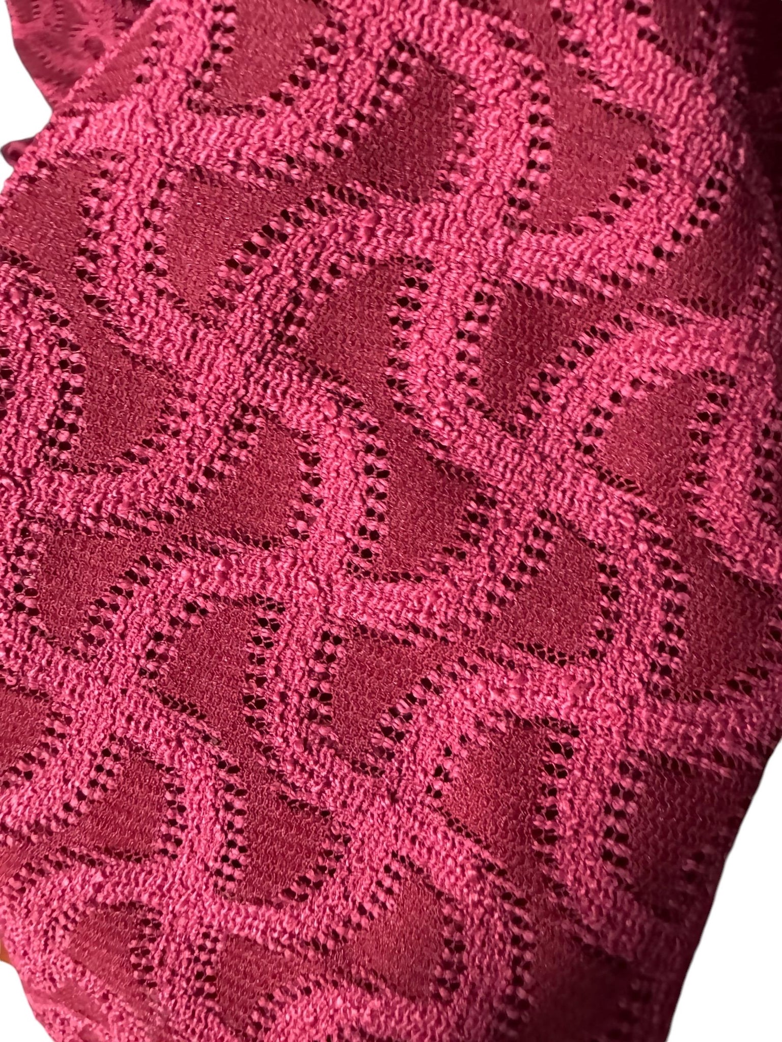 Vintage maroon 70's knit dress L
