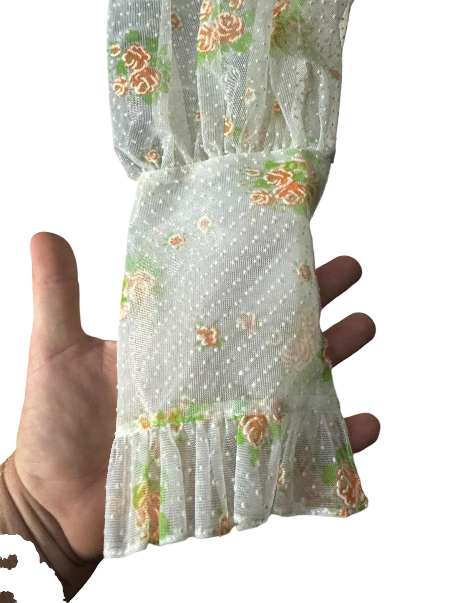 Vintage 70's prairie maxi dress M deadstock