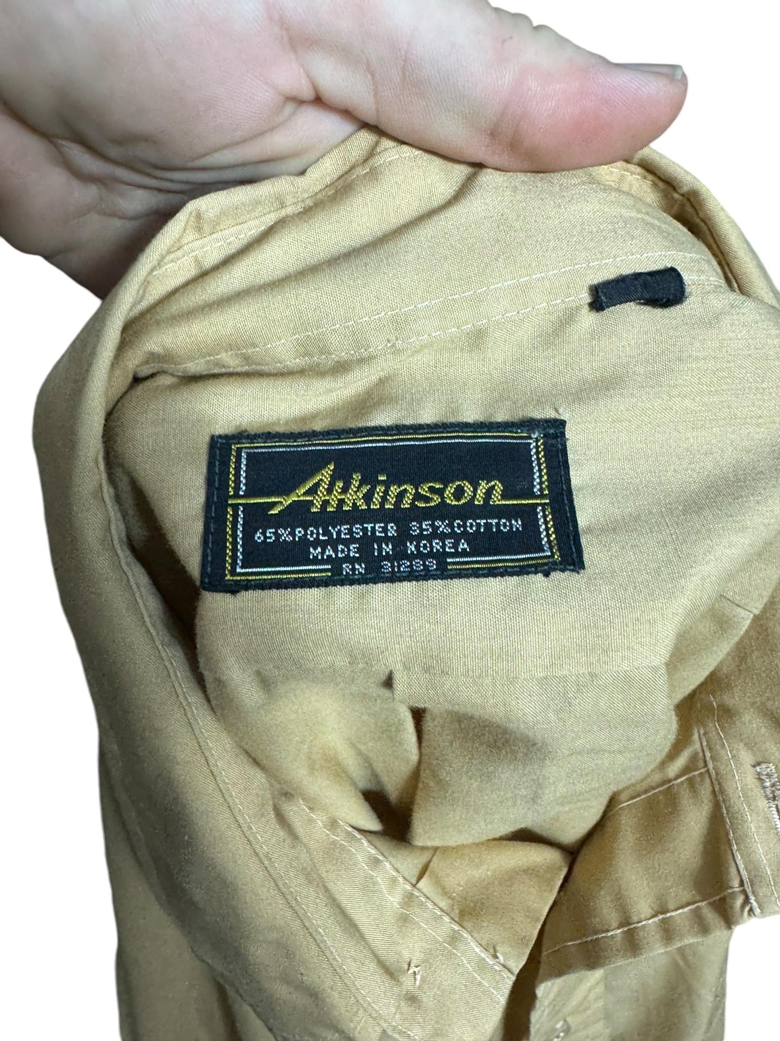 Vintage mustard men’s dress shirt 15 1/2 / 32