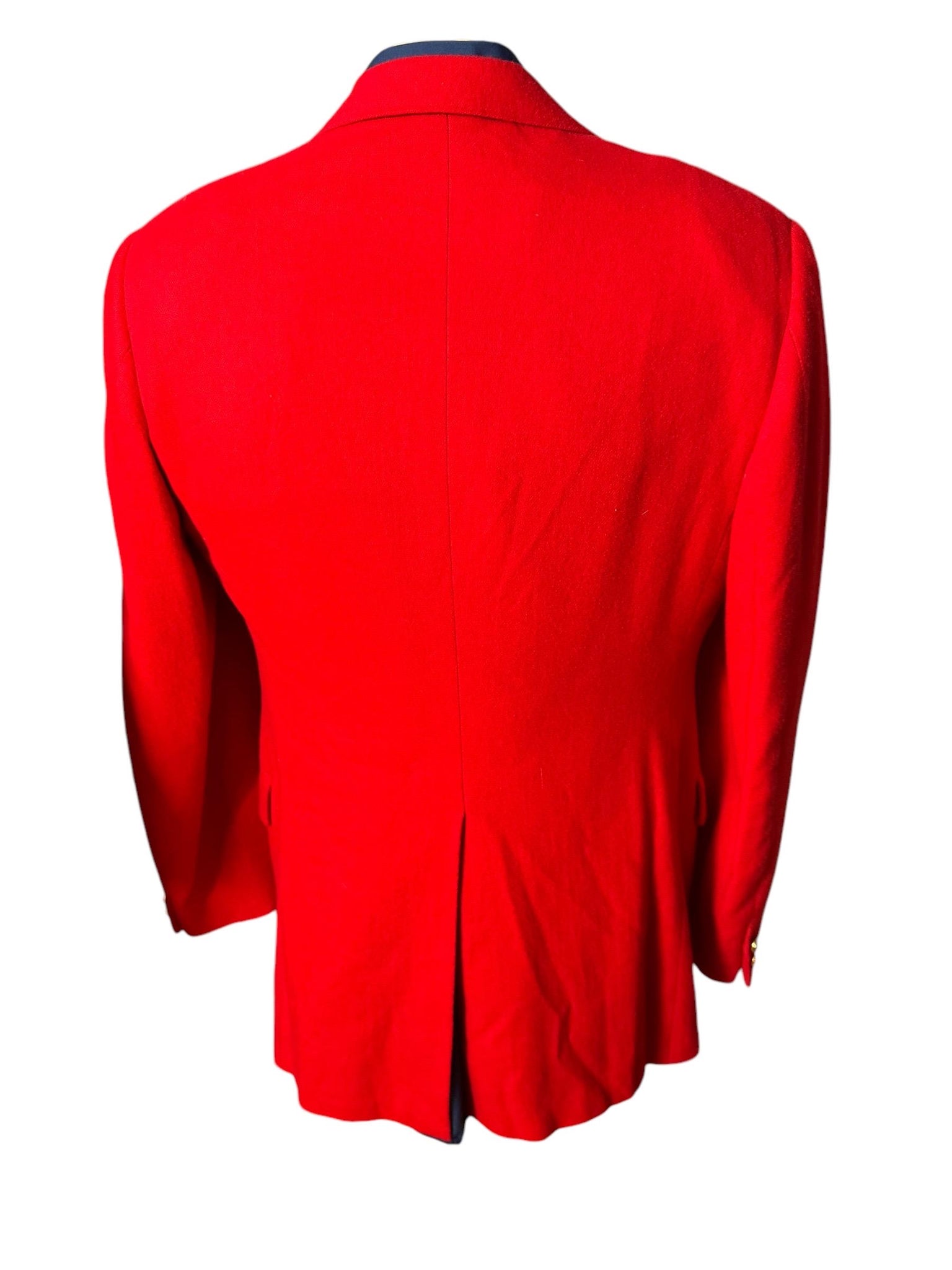 Vintage red wool men's suit jacket 42