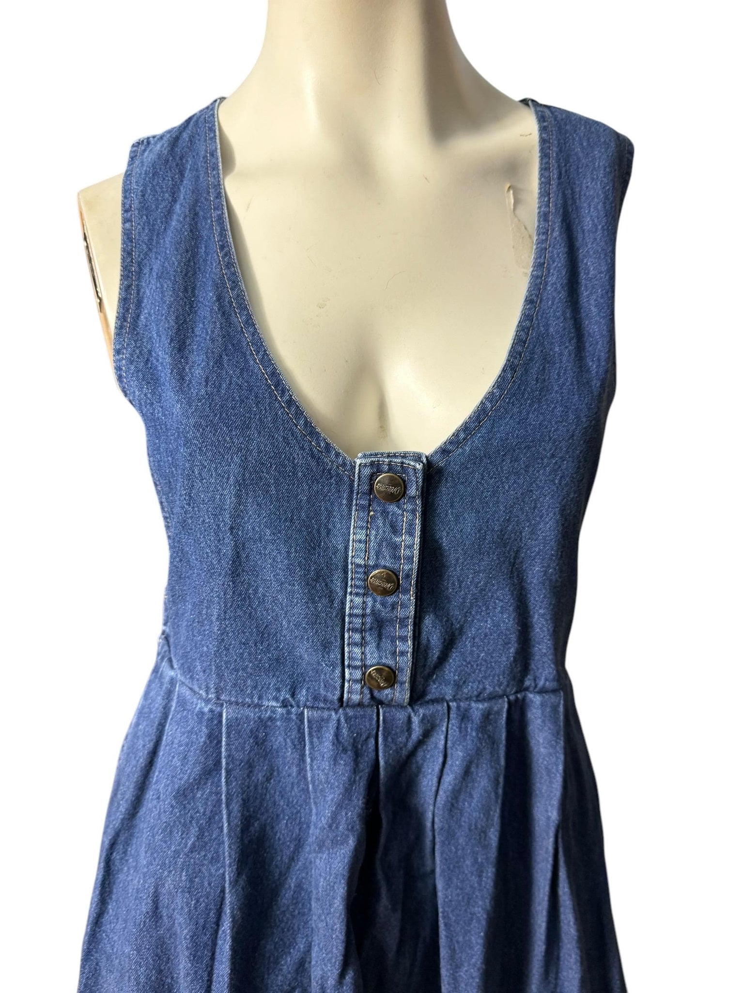 Vintage 80's jean jumper dress 8 Dreams