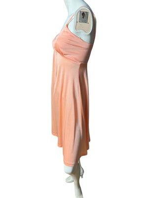 Vintage 70's peach disco dress S polyester