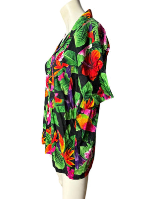 Vintage 80's women's Hawaiian shirt M