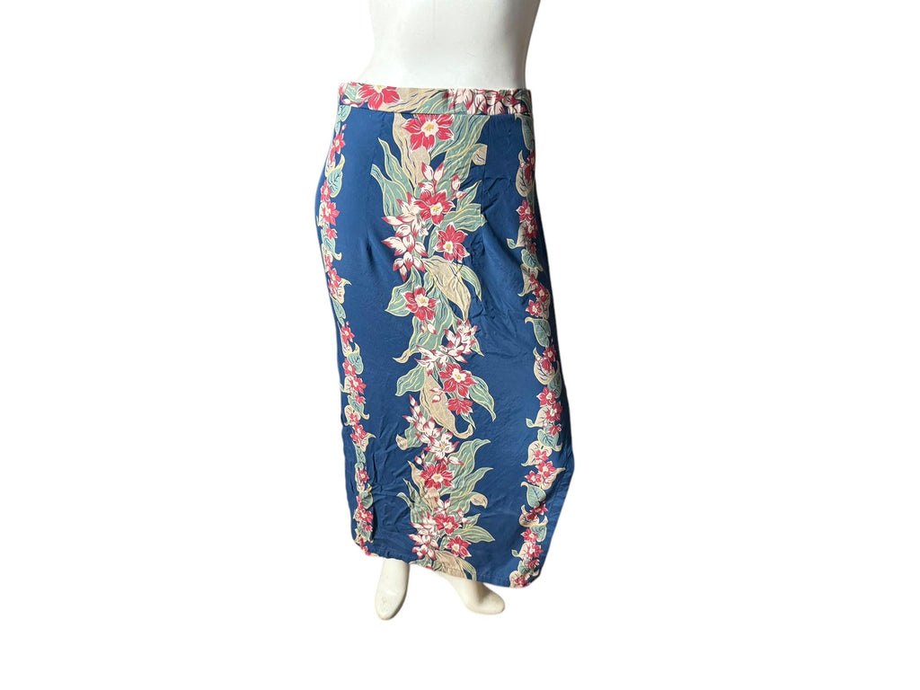 Vintage Hawaiian rayon long skirt M Liberty House