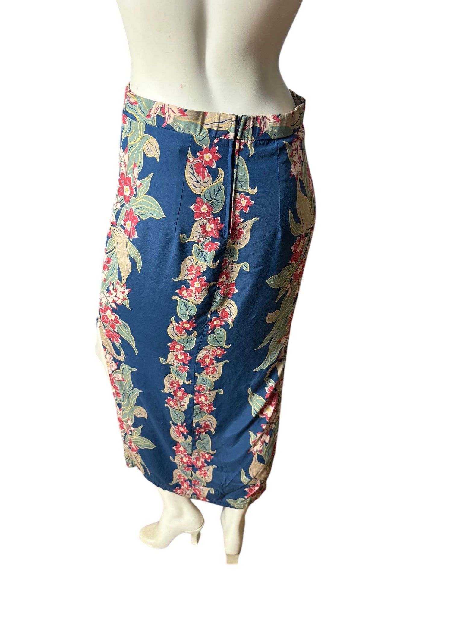 Vintage Hawaiian rayon long skirt M Liberty House