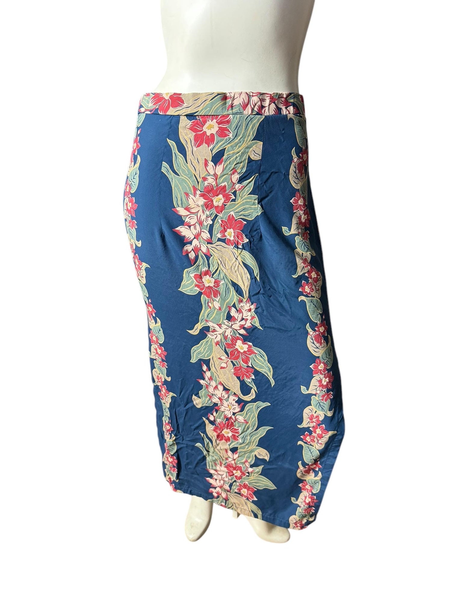 Vintage Hawaiian rayon long skirt M Liberty House