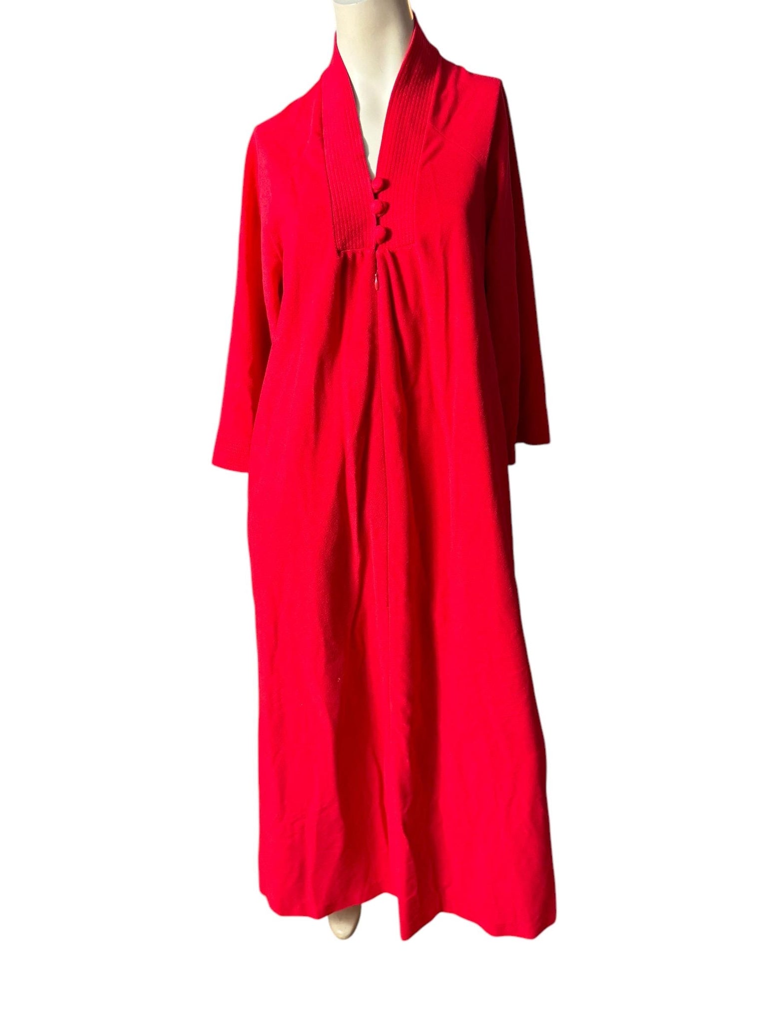 Vintage 70's red lounge robe M