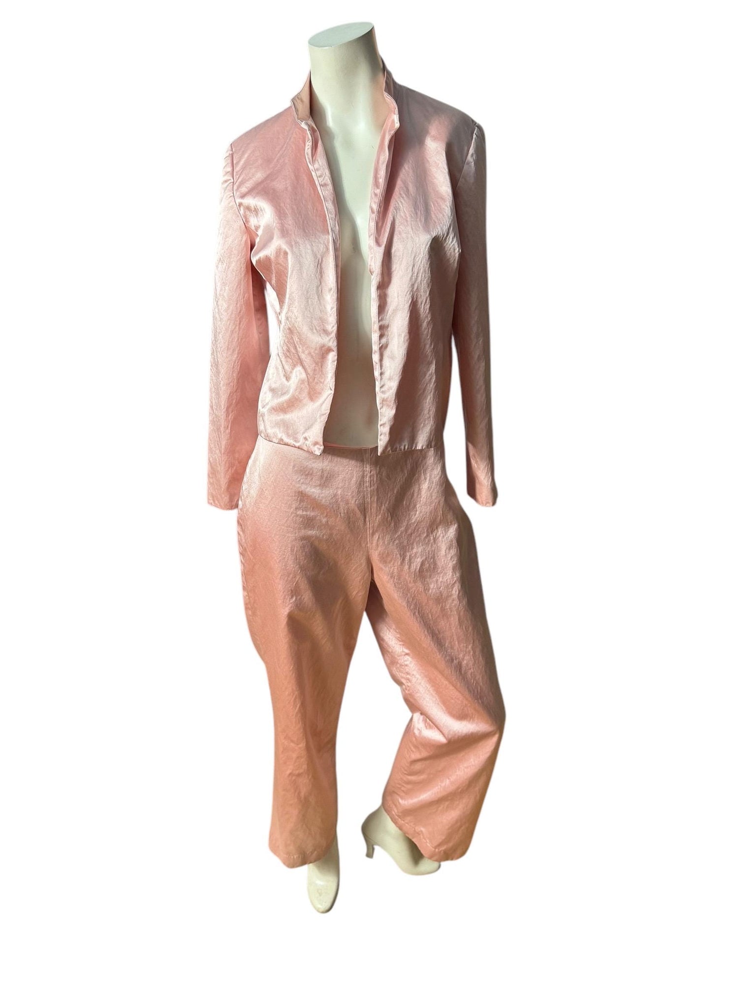 Vintage pink silk Bloomingdales pant suit 8 P