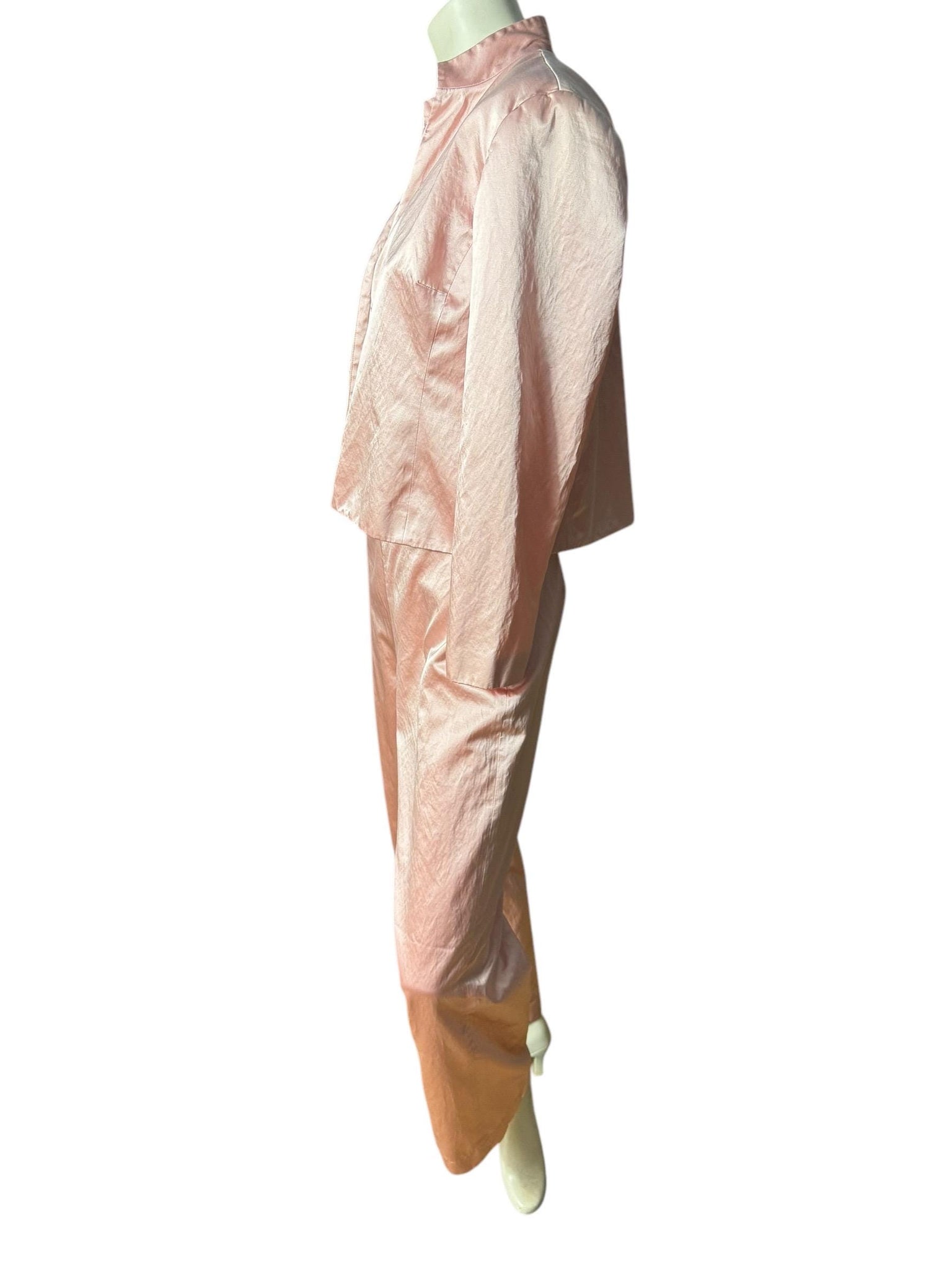 Vintage pink silk Bloomingdales pant suit 8 P
