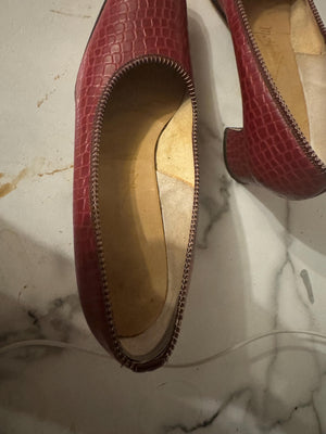 Vintage 60's red Mr Herbert pumps 9.5 B